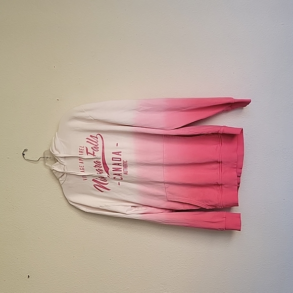 PREMIUM hoodie pullover size L/G tie dye pink white - Picture 3 of 16